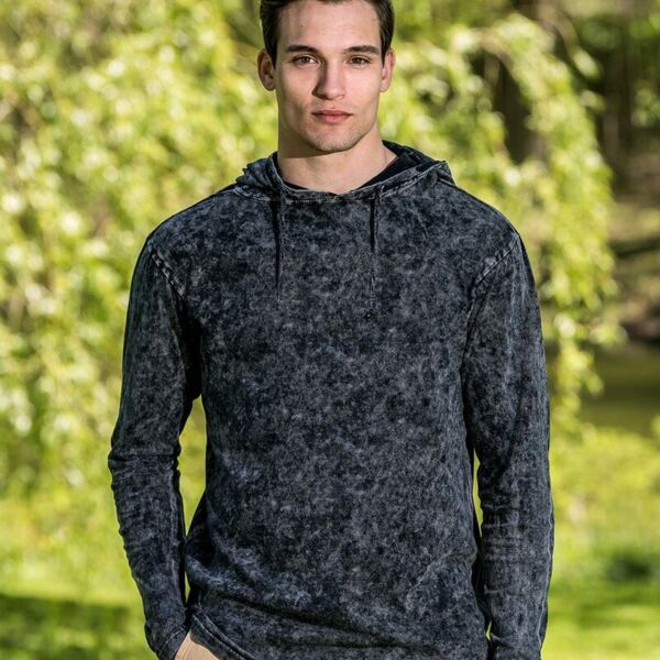 Loco Mineral Wash Hooded Long Sleeve T-Shirt Thumbnail